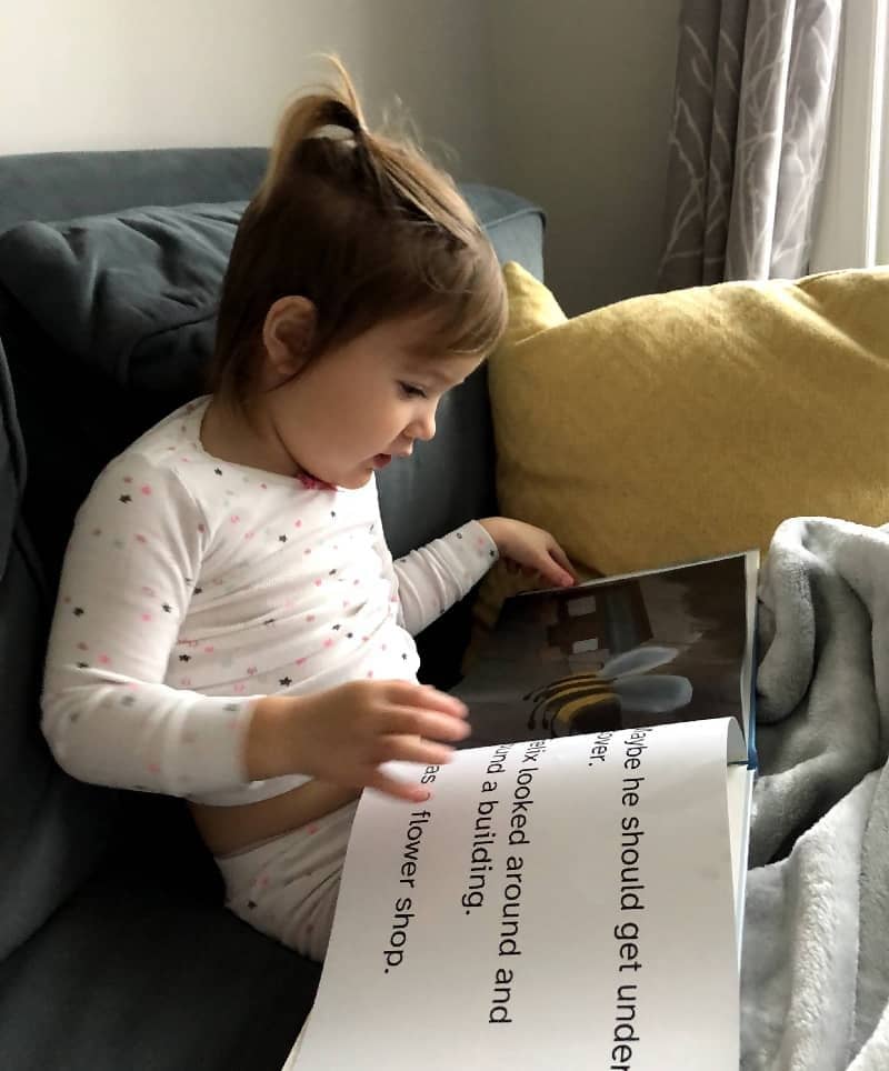 My friend’s daughter reading my new book