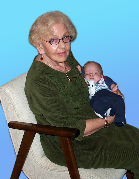 My Great-grandmother, Anna Jean Mallinson, holding me as a baby
